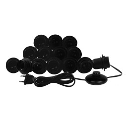 Makeup mirror light LED recessed 220V 14pcs E27 foot switch, black color LEDUA