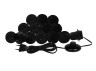 Makeup mirror light LED recessed 220V 14pcs E27 foot switch, black color LEDUA