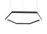 LED lamp pendant, ceiling "Hexagon" 220V 108W 13000Lm 6000k 500*6 driver from the outside black LEDUA