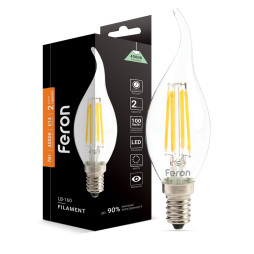 LED lamp Feron Filament LB-160 7W E14 4000K candle in the wind