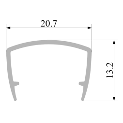 AL-02-3 Opal matte diffuser separately 2m LEDUA