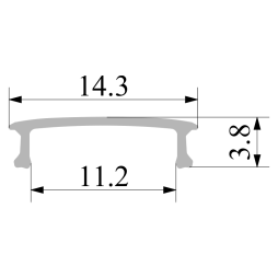 AL-07 Opal matte diffuser separately 2m LEDUA