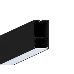 Aluminum profile for LED strip AL-62 2 meters black hanging/surface LEDUA