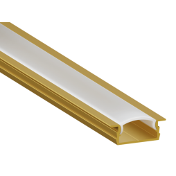 Aluminum profile for LED strip AL-104 2 meter gold recessed LEDUA