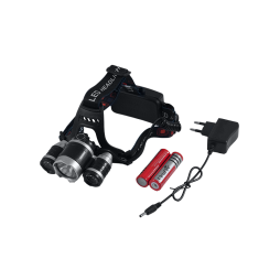 Headlamp rechargeable 3000 T6, charger 220V, cigarette lighter
