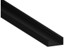 Aluminum profile for LED strip AL-117 2 meters black surface-mounted LEDUA