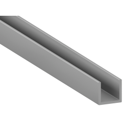 Aluminum profile for LED strip AL-118 3 meters anodized surface-mounted without diffuser LEDUA