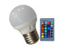 Lemanso 3W RGB E27 210LM lamp with remote control 85-265V (48*65mm) / LM736