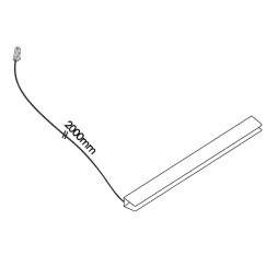 LED plastic clip for lighting glass shelves 12V/DC 2.4w 500mm, RGB LEDUA