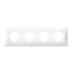 Frame white for 4 places horizontal VIDEX BINERA VF-BNFR4H-W