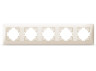 Frame cream for 5 places horizontal VIDEX BINERA