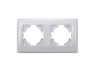 Frame silver silk for 2 places horizontal VIDEX BINERA