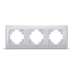 Frame silver silk for 3 places horizontal VIDEX BINERA