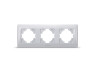 Frame silver silk for 3 places horizontal VIDEX BINERA