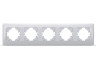Frame silver silk for 5 places horizontal VIDEX BINERA