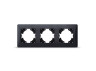 Frame black graphite for 3 places horizontal VIDEX BINERA