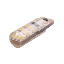 LED car lamp T10-3014-18smd in silicone white 12V LEDUA