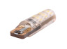 LED car lamp T10-3014-18smd in silicone white 12V LEDUA