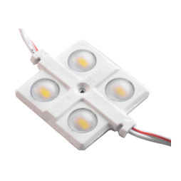 LED modules 2835-4smd 12V IP65 with lens white (20pcs plate) LEDUA