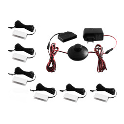 Set of aluminum LED clips for lighting glass shelves with foot switch 6pcs 220V blue light, black wire LEDUA