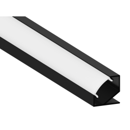Aluminum profile for LED strip AL-103 2 meters black corner LEDUA