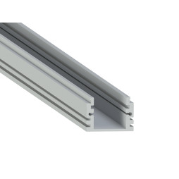 Aluminum profile for LED strip AL-02 1 meter anodized surface LEDUA