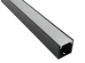 Aluminum profile for LED strip AL-04-1 2 meters black surface-mounted LEDUA