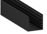 Aluminum profile for LED strip AL-04-1 2 meters black surface-mounted LEDUA