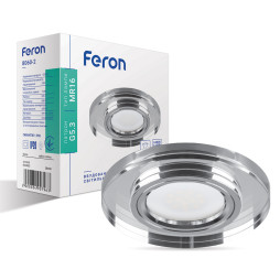 Built-in luminaire Feron 8060-2 under a lamp with backlight chrome