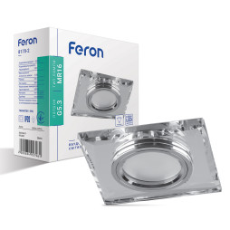 Built-in luminaire Feron 8170-2 under a lamp with backlight silver