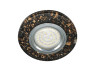 Built-in luminaire Feron 8585-2 under a lamp with backlight black gold