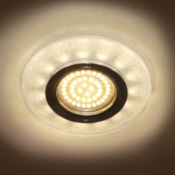 Built-in luminaire Feron 8989-2 under a lamp with backlight silver