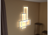 LED wall lamp "Trio" 220V, 400*650 anodized body 32W 3000K+power supply 60W LEDUA
