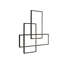 LED wall lamp "Trio" 220V, 400*650 black body 32W 6500K+power supply 60W LEDUA