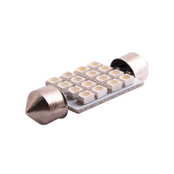 LED car lamp S85-39mm-16pcs 3528 blue 12V LEDUA