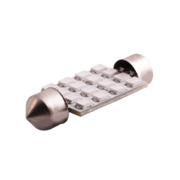 LED car lamp S85-39mm-16smd 3528 red 12V LEDUA