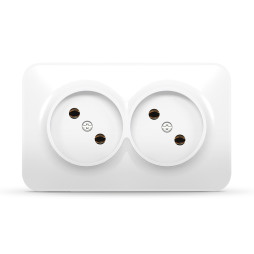 IP20 Outdoor double socket white VIDEX BINERA