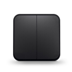 IP20 Outdoor two-button switch black graphite VIDEX BINERA