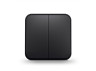 IP20 Outdoor two-button switch black graphite VIDEX BINERA