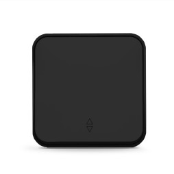 IP20 Outdoor single-button switch through black graphite VIDEX BINERA