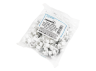 Cable clip 8x16mm flat white 100pcs LMA2714 Lemanso