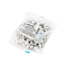 Cable clip 9x16mm flat white 100pcs LMA2715 Lemanso