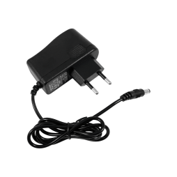 Power supply IP44 0.5A 900mm-wire, plastic 12V socket black LEDUA