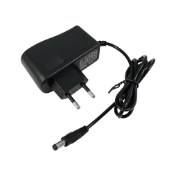 Power supply IP44 0.5A 900mm-wire, plastic 12V socket black LEDUA
