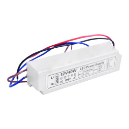 Power supply 40W-IP67 plastic12V LEDUA
