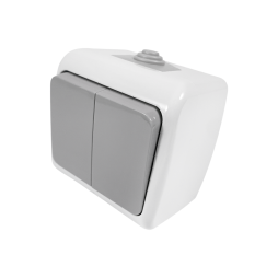 Switch surface-mounted 2nd IP54 Nemo gray LMR2402 Lemanso