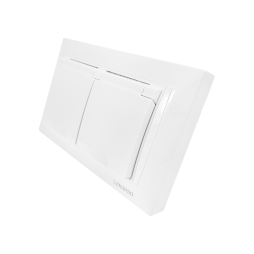 Socket 2-a with grounding and cover Sakura white LMR1041 Lemanso