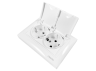 Socket 2-a with grounding and cover Sakura white LMR1041 Lemanso