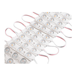 LED modules 2835-3smd 12V IP65 1.5watt with lens warm white (20pcs plate) LEDUA