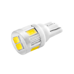 LED car lamp T10-5630-6smd white body white 12V LEDUA